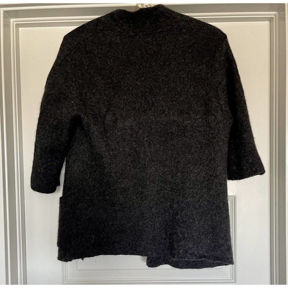 Peruvian Connection Open Front 100% Royal Alpaca Charcoal Gray Color XS Soft - Picture 4 of 6